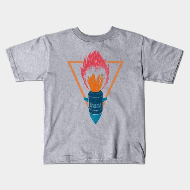 Rocket Brush Kids T-Shirt by ElzeroStudio